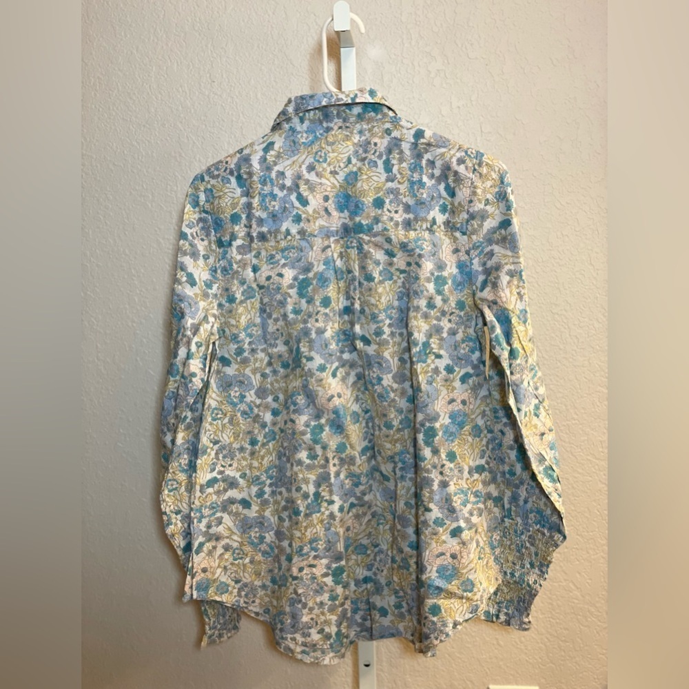 NWT: Free People Wild Gardenia Ruffle Cotton Blouse Size XS - Picture 10 of 11
